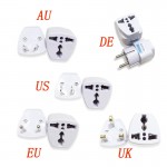 1PC Universal US UK AU DE To EU Plug USA To Euro Europe Travel Wall AC Power Charger Outlet Adapter Converter 2 Round Pin Socket