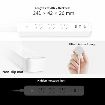 Xiaomi Qingmi Smart Home Power Strip 3/5 Ports 3 USB Fast Charging/5 Jacks Extension Socket Plug WiFi Mijia APP Remote H15