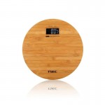 Weight scale Round bamboo electronic scales Environmental protection anti-slip body scale Household weight scale 021
