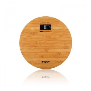 Weight scale Round bamboo electronic scales Environmental protection anti-slip body scale Household weight scale 021