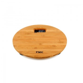 Weight scale Round bamboo electronic scales Environmental protection anti-slip body scale Household weight scale 021