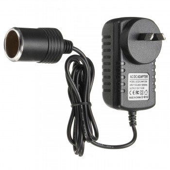 AU/US/UK/EU Plug Charger Power Adapter Cigarette Lighter Socket AC 100-240V to DC 12V/2A Travel Wall Charger Converter for Car