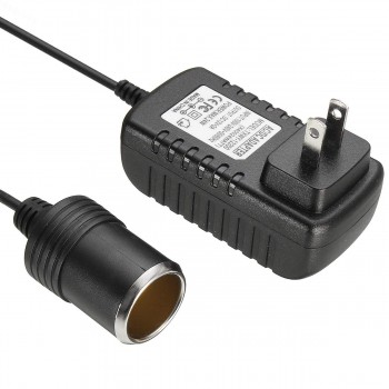 AU/US/UK/EU Plug Charger Power Adapter Cigarette Lighter Socket AC 100-240V to DC 12V/2A Travel Wall Charger Converter for Car