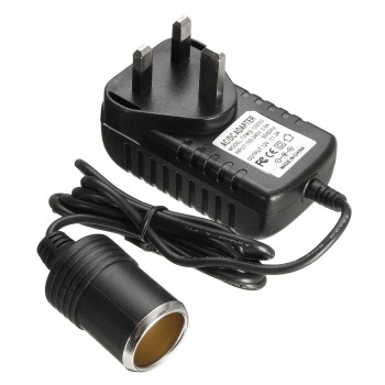 AU/US/UK/EU Plug Charger Power Adapter Cigarette Lighter Socket AC 100-240V to DC 12V/2A Travel Wall Charger Converter for Car