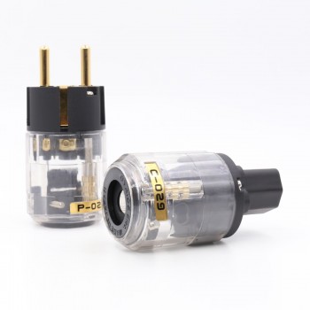 Free shipping pair Oyaide P-029E/C-029 EU version Power Plug IEC connector for audio power cable