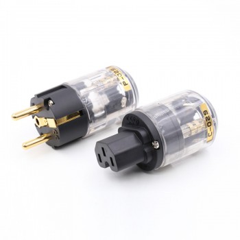Free shipping pair Oyaide P-029E/C-029 EU version Power Plug IEC connector for audio power cable