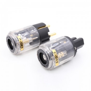 Free shipping pair Oyaide P-029E/C-029 EU version Power Plug IEC connector for audio power cable