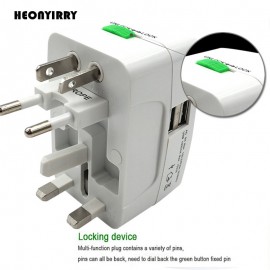 Electric Plug Power Socket Adapter International Travel Adapter Universal Travel Socket USB Power Charger Converter EU UK US AU