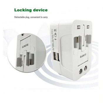 Electric Plug Power Socket Adapter International Travel Adapter Universal Travel Socket USB Power Charger Converter EU UK US AU