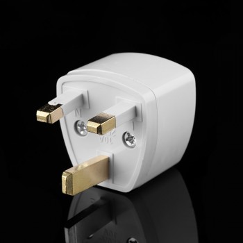 1PC Universal US EU AU Converter to UK HK AC Travel Power Plug Charger Adapter Connector UK plug White Hot Sale