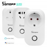 3PCS Sonoff S20 Itead WiFi Smart Socket UK US EU Plug Wireless Remote Outlet Wifi Switch Works With Alexa Google Home Assistant