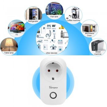 3PCS Sonoff S20 Itead WiFi Smart Socket UK US EU Plug Wireless Remote Outlet Wifi Switch Works With Alexa Google Home Assistant