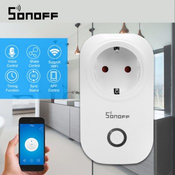 3PCS Sonoff S20 Itead WiFi Smart Socket UK US EU Plug Wireless Remote Outlet Wifi Switch Works With Alexa Google Home Assistant