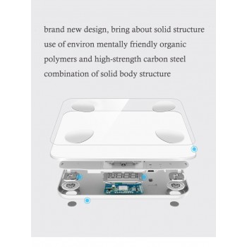 New 25 Body Index Digital Bathroom Scale Floor Smart Body Weight Scale Bluetooth Fat Measuring bmi Mi ScaleUSB Built-in Battery