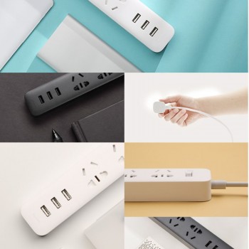 Original Xiaomi Smart Home Electronic Power Strip Socket Fast Charging 3 USB + 3 Sockets Standard Plug Interface Extension EU US