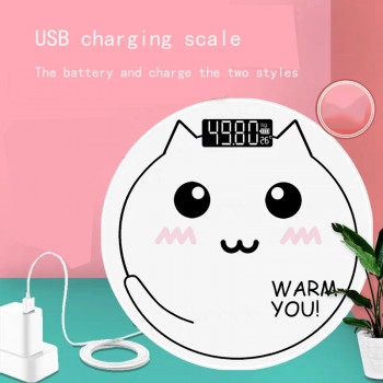 28CM Lovely Cat Home Electronic Bathroom Scales Adult Cartoon Human Body Scale Small Weight Scales In The Girls Dormitory