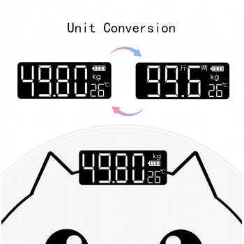 28CM Lovely Cat Home Electronic Bathroom Scales Adult Cartoon Human Body Scale Small Weight Scales In The Girls Dormitory
