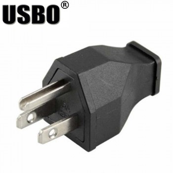 Wholesale Black full copper American standard 3 pins power plug Elcectrical AC 125V 15A US Power cord detachable industrial Plug