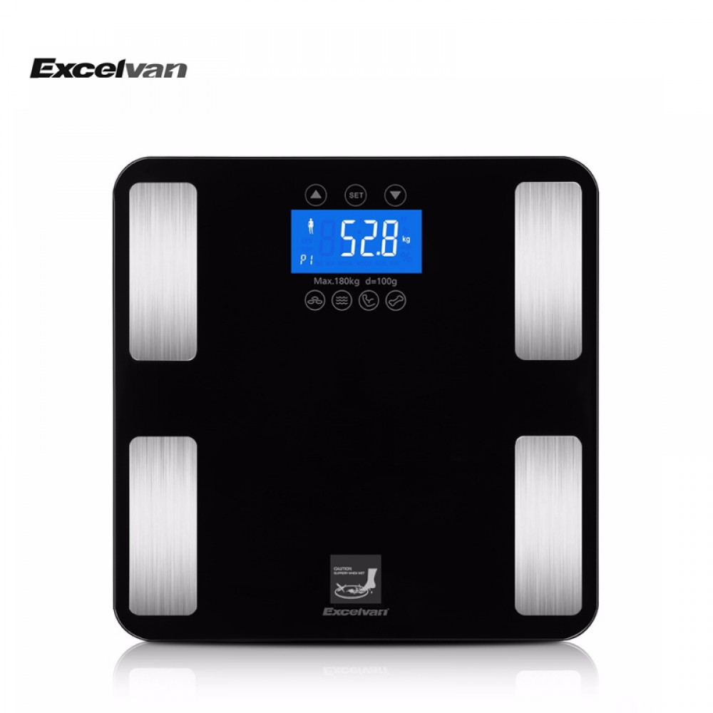 Excelvan Touch 400 lb Digital Smart Body Fat Scale Measures up to Body Weight BMI Fat Water  Calories  Muscle and Bone Mass