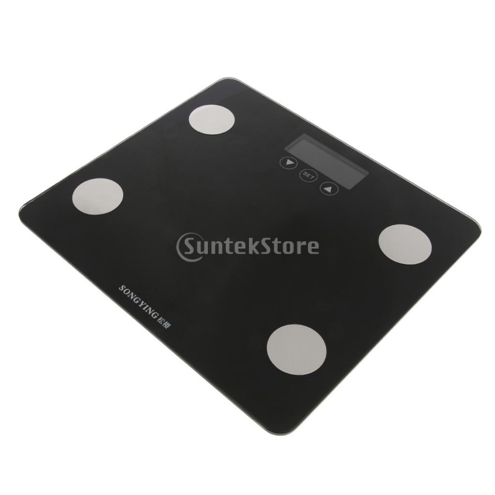 Electric LCD Digital Bathroom Body Weight Scale Tempered Glass Precision Analyzer 400 Lbs 180 Kg