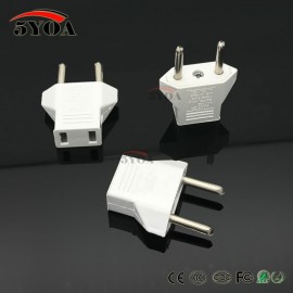 white/black US to EU AC Power Plug Travel Converter Adapter Household Plugs adaptor plug