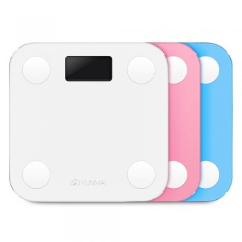 YUNMAI Mini Smart Electronic LCD Digital Weight Scale Body Fat Bathroom Scale Smart Digital with App Control 3 Colors 180KG