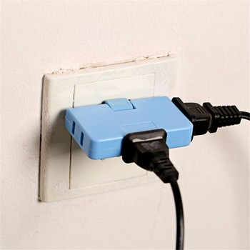 3 Outlet Grounded Electrical Plugs Sockets Adapter AC Power 2 Prong Swivel Light Wall Tap Adapter Durable Tools