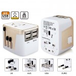 4 USB Port All in One Universal International Plug Adapter With Bag World Travel AC Power Charger Adaptor with AU US UK EU Plug