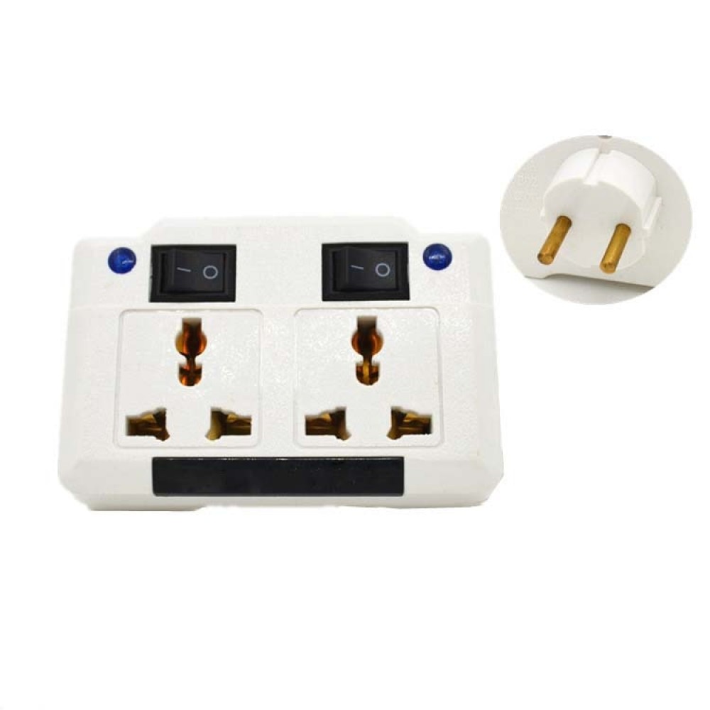 New independent switch Germany socket Splitter 2 jacks 2 way outlet extend plug socket UK/US/EU/AU to Germany converter
