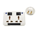 New independent switch Germany socket Splitter 2 jacks 2 way outlet extend plug socket UK/US/EU/AU to Germany converter