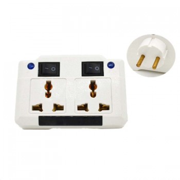 New independent switch Germany socket Splitter 2 jacks 2 way outlet extend plug socket UK/US/EU/AU to Germany converter
