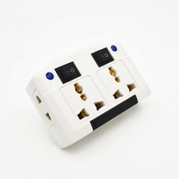 New independent switch Germany socket Splitter 2 jacks 2 way outlet extend plug socket UK/US/EU/AU to Germany converter