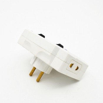 New independent switch Germany socket Splitter 2 jacks 2 way outlet extend plug socket UK/US/EU/AU to Germany converter