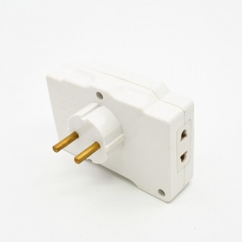 New independent switch Germany socket Splitter 2 jacks 2 way outlet extend plug socket UK/US/EU/AU to Germany converter