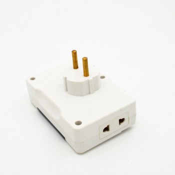 New independent switch Germany socket Splitter 2 jacks 2 way outlet extend plug socket UK/US/EU/AU to Germany converter