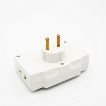 New independent switch Germany socket Splitter 2 jacks 2 way outlet extend plug socket UK/US/EU/AU to Germany converter