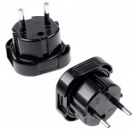 Onsale 1pc Portable Travel UK to EU Euro Plug Adapter AC 240V Power Charger Adapter Converter Socket Black