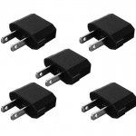 5PCs Travel Charger Adapter Plug European Euro to US USA black  Power Plug adapter Converter Socket Adapter