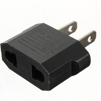 5PCs Travel Charger Adapter Plug European Euro to US USA black  Power Plug adapter Converter Socket Adapter