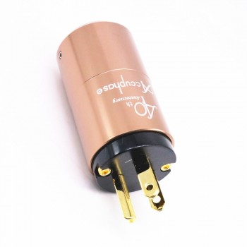 Accuphase YIVO DIY OFC Pure Copper Plated Gold Conductor Aluminium alloy Shell 20mm OD US power Connector AC plug