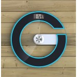 Hot 2018 Large Size Bathroom Scale Tempered Glass Electronic Floor Scales Round Black Green Temperature Power Display LED Night