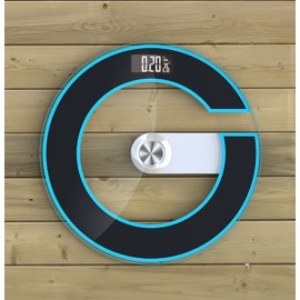 Hot 2018 Large Size Bathroom Scale Tempered Glass Electronic Floor Scales Round Black Green Temperature Power Display LED Night