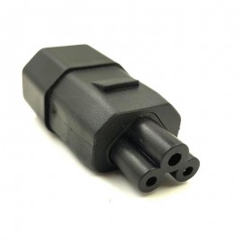 LBSC 3 Prong Plug Adapter, IEC 320 C14 3 Pin Male To C5 Female Receptacle Laptop Printer Power Adatper Connector Converter (C5)