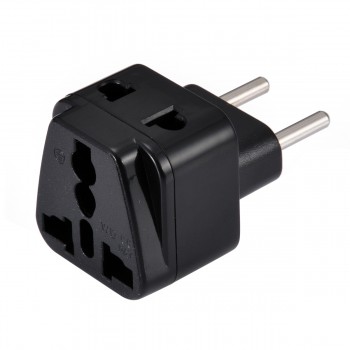 Mayitr Electric Plug Universal Travel Socket 1 to 2 UK/US/EU/AU Outlet to EU/Brazil/Israel Splitter Plug Adapter Charger