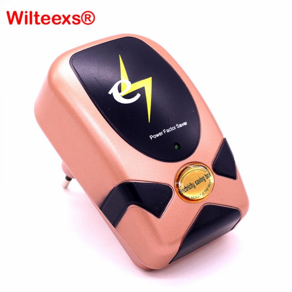 WILTEEXS Electricity Saving Box 90V-240V Electric Energy Power Saver Power Factor Saver Device up to 30% Smart EU/UK/US Plug