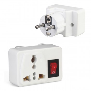 Universal Electric Plug With On/Off Switch International Travel Charger Power Socket Adapter EU GDeals