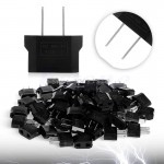 100Pcs European To American EU Pin to USA US Flat Travel Adapter Plug Outlet New  Drop Shipping