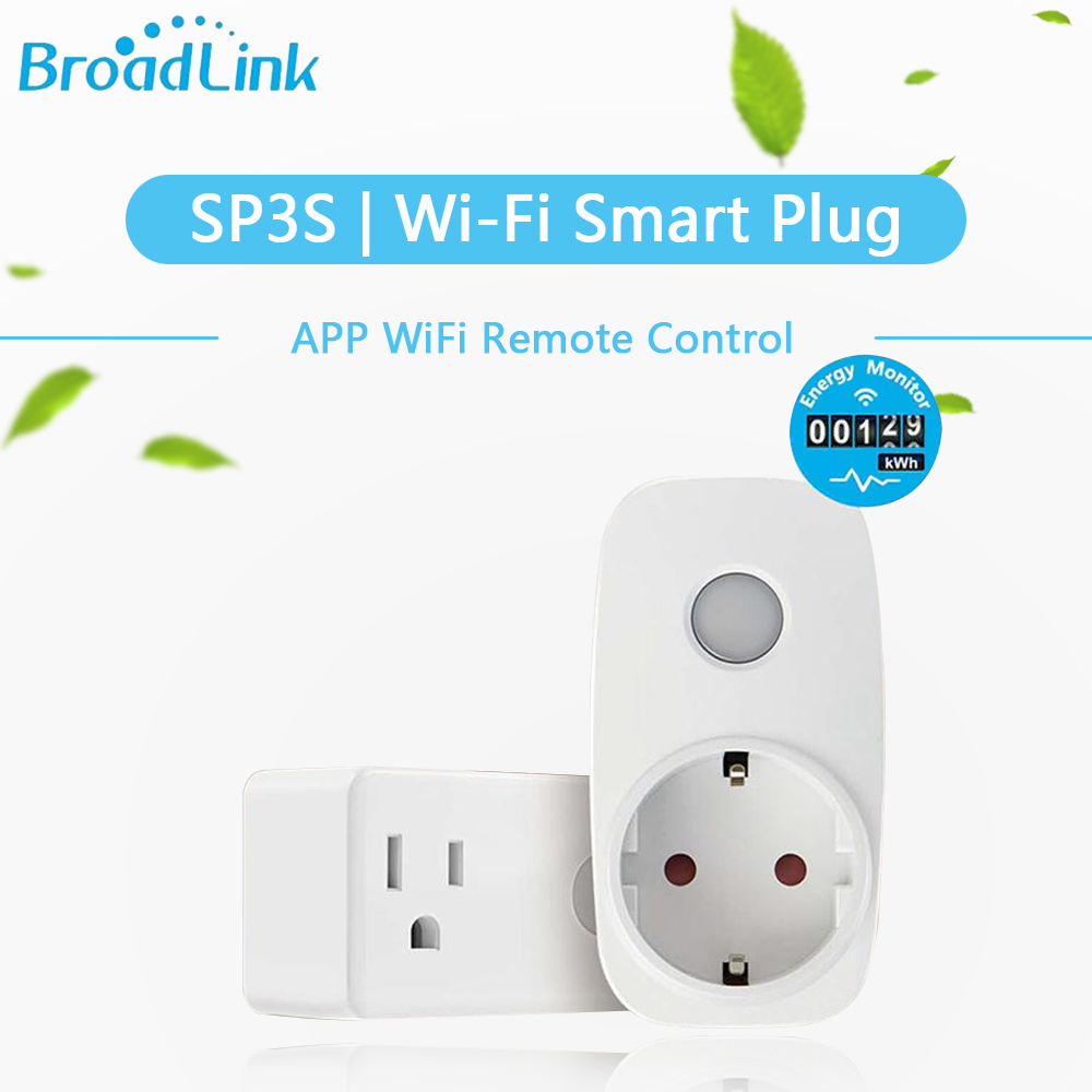 Broadlink SP3S WiFi Smart Socket US EU Power Plug for Alexa Google Home APP Remote Control Outlet Smart Home Automation PK SP3