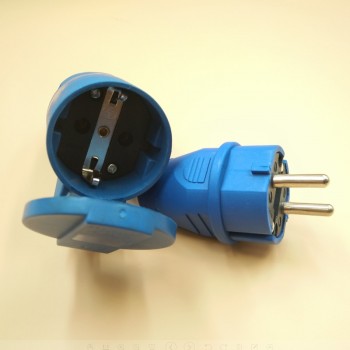 5PCS Eu Waterproof Female Socket 16A Electrical Male Schuko Plug 250V AC Power Adapter 4000W Power Socket Industrial