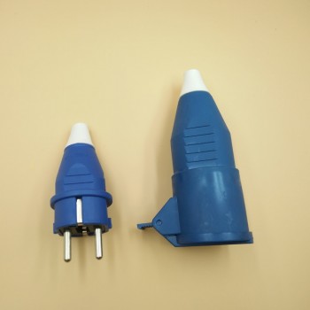 5PCS Eu Waterproof Female Socket 16A Electrical Male Schuko Plug 250V AC Power Adapter 4000W Power Socket Industrial